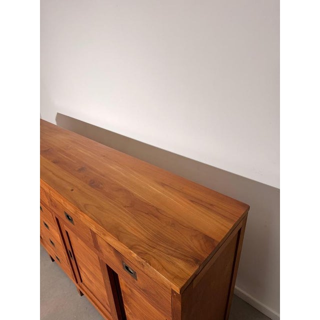 Large Teak Sideboard with Sliding Doors and Drawers For Sale - Image 5 of 9