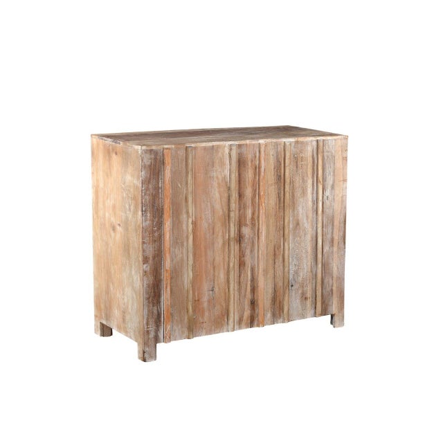 Cabinet/Buffet Constructed From Antique Indian Carved Door Panels and Reclaimed Wood For Sale - Image 4 of 4