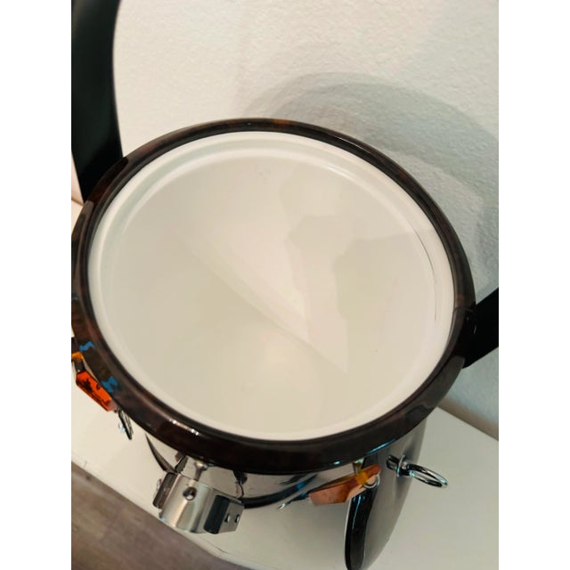 1970s George Briard Ice Bucket With Amber Lucite Tools For Sale - Image 4 of 11