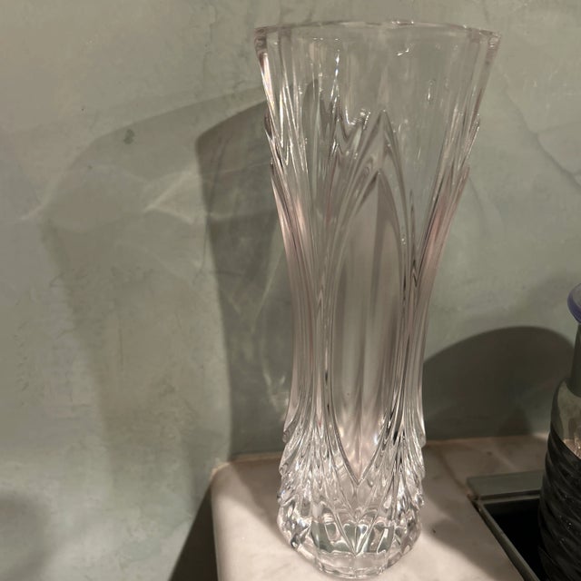 Art Deco Vintage Early 20th Century Crystal Small Vase For Sale - Image 3 of 11