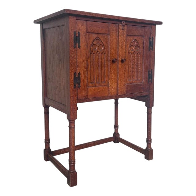 Vintage Oak Hall Cabinet, 1960s For Sale