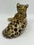 Mid 20th Century Hollywood Regency Glazed Terracotta Italian Leopard or Cheetah Statue Figurine Reclining For Sale In New York - Image 6 of 11