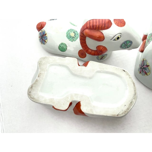 1930s 1930s Early Mid-Century Porcelain Staffordshire Style Asian Ram Box Figurines - a Pair For Sale - Image 5 of 13