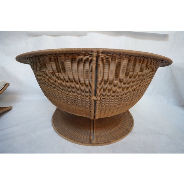 Tan Lotus Outdoor Lounge Chair & Ottoman Fong Brothers’/Tropi-Cal Design by Miller Yee Fong, Circa 1968 For Sale - Image 8 of 18