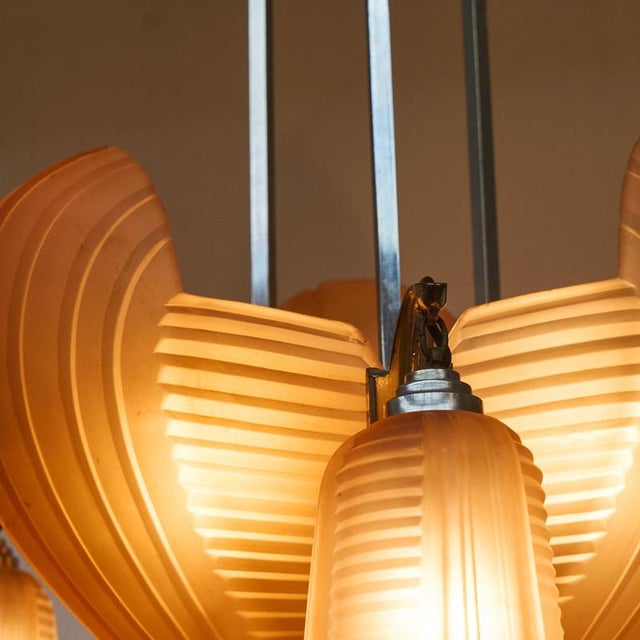 Art Deco Chandelier from Atelier Petitot, France, 1930s For Sale - Image 11 of 18