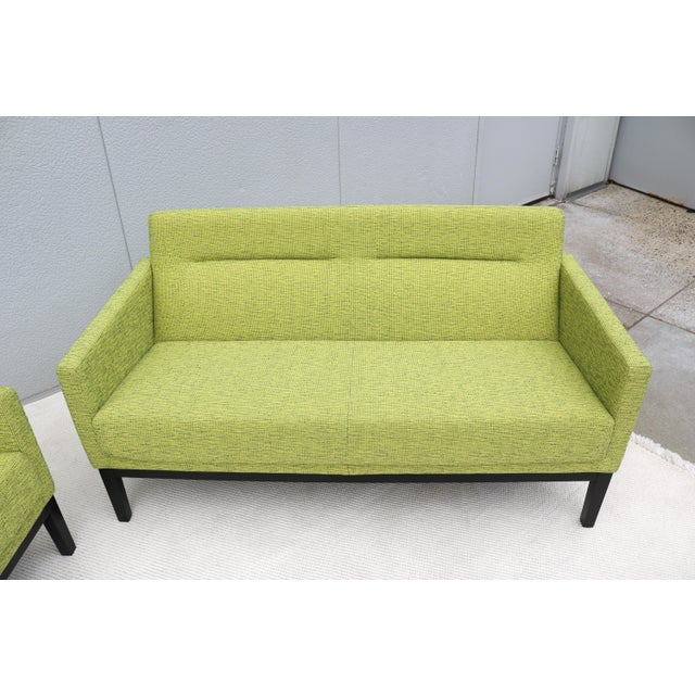 Mid-Century Style Passerelle Upholstered 2-Seat Lounge Sofas by Coalesse, a Pair For Sale - Image 13 of 18