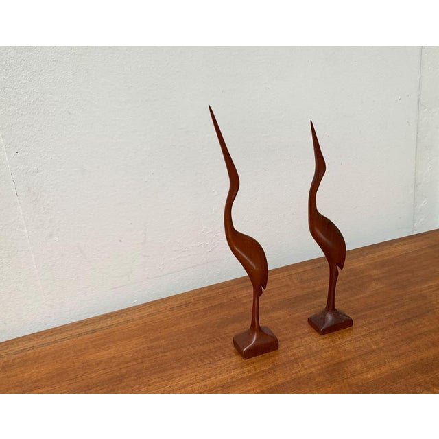Mid-Century Wooden Teak Birds, 1960s, Set of 2 For Sale - Image 5 of 15