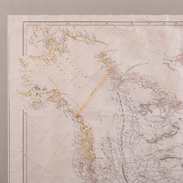 1960s Vintage Map, British North America, Canadian, Reproduction, Framed Cartography For Sale - Image 5 of 12