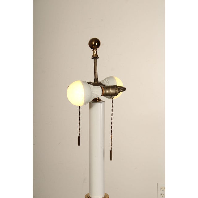 Vintage Brass Floor Lamp With Shade For Sale - Image 13 of 18