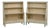 Pair Artist Signed Chinoiserie Style 2 Drawer Open Bookcases For Sale