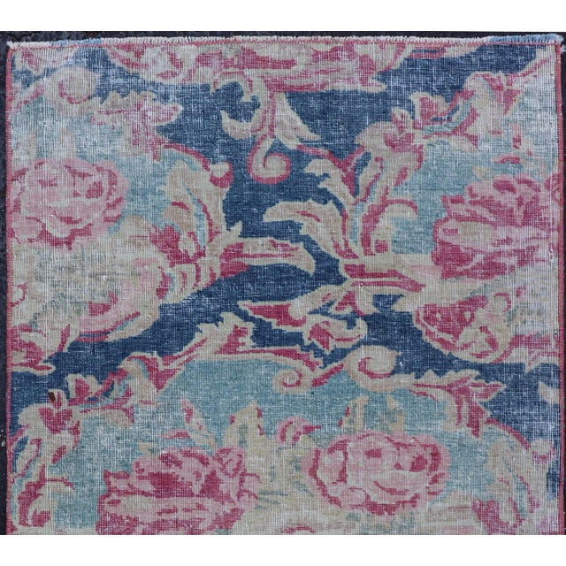 Antique Persian Tabriz Rug With Elegant Floral Motifs and Soft Pastel Tones For Sale - Image 4 of 8