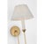 Amber Lewis for Visual Comfort Signature Ingela 24" Single Sconce in Hand-Rubbed Antique Brass with Silk Pleat Shade For Sale In Houston - Image 6 of 8