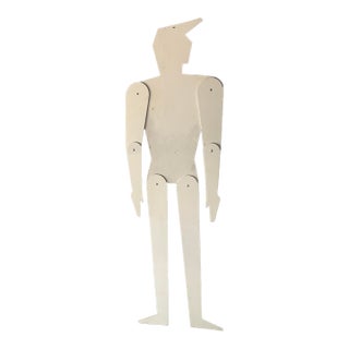 Large Vintage Handmade Articulating 80s Post Modern Male Art Figure For Sale