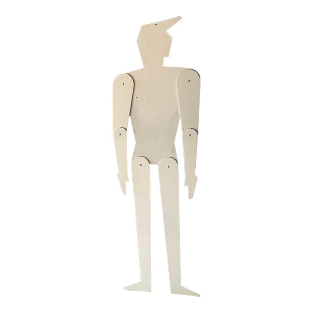 Large Vintage Handmade Articulating 80s Post Modern Male Art Figure For Sale
