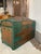 Green Large Antique Victorian Oak Banded Dome Top Steamer Trunk Chest, Maier For Sale - Image 8 of 16
