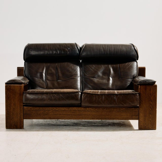 1970s Model 757 Leather Sofa Set by Harry De Groot for Leolux, 1970s, Set of 3 For Sale - Image 5 of 18