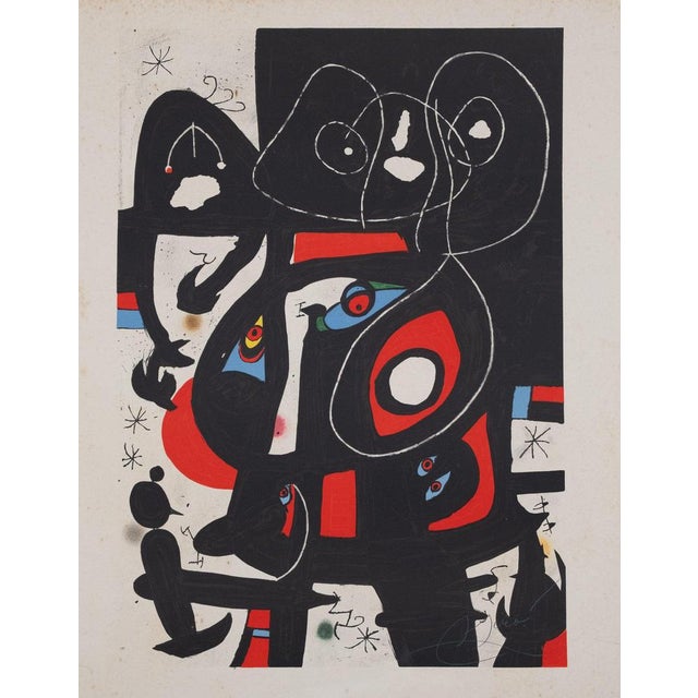 Joan Miró (1893-1983) Exhibition 83: Jofa Kim Gallery 90th Anniversary Original color lithograph poster Signed in the...