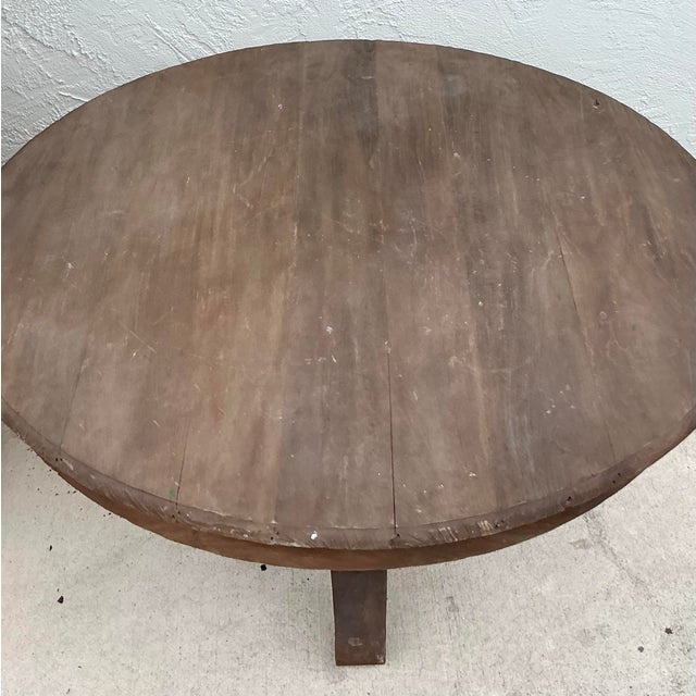 Vintage Boho Primitive Center Hall Table For Sale In West Palm - Image 6 of 9
