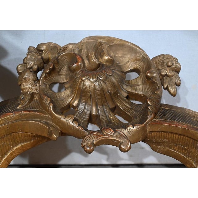 Napoleon III Giltwood Wall Console Table in Louis XV Style, 19th Century For Sale - Image 14 of 18