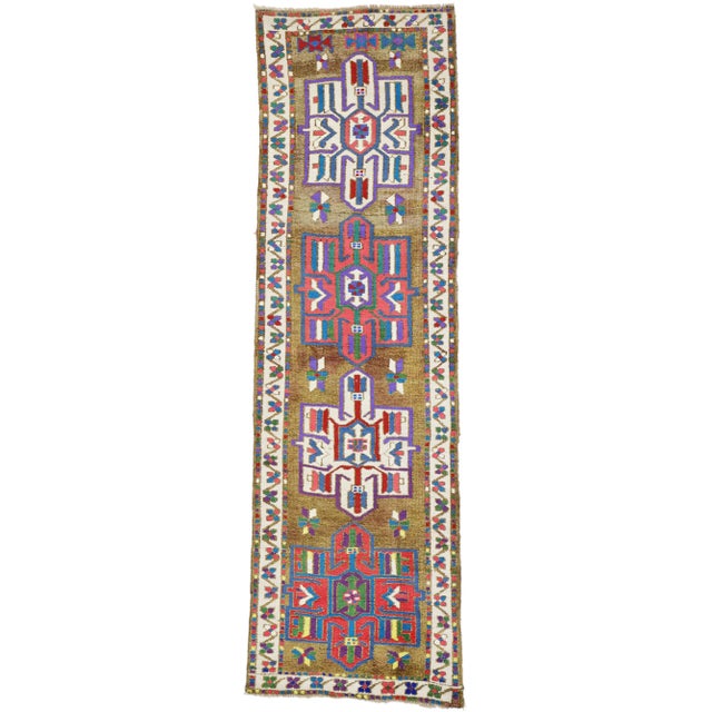 Vintage Turkish Oushak Rug Runner, 02'10 X 09'04 For Sale - Image 9 of 9
