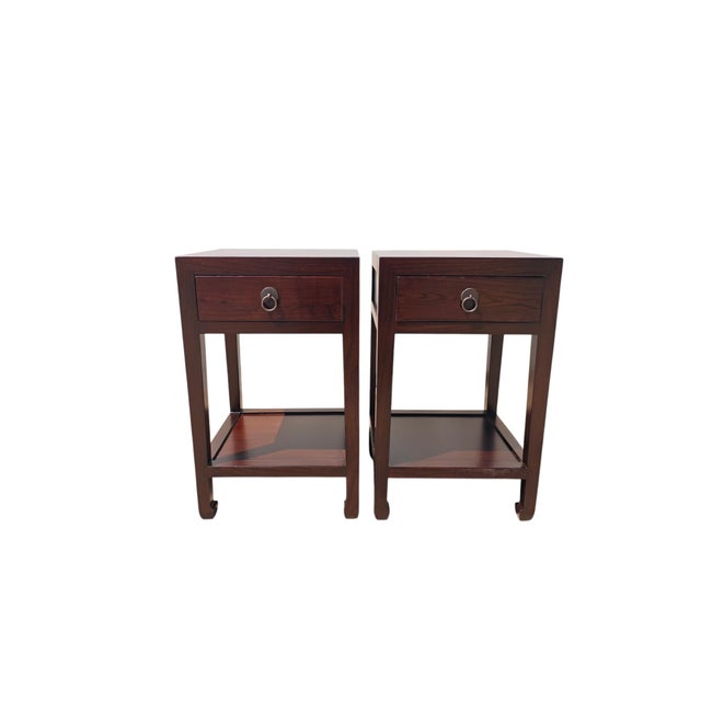 2020s Pair of Chinese Single-Drawer Side Tables For Sale - Image 5 of 9