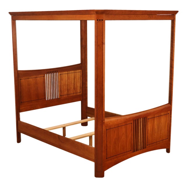 Stickley 21st Century Collection Queen Canopy Poster Bed For Sale