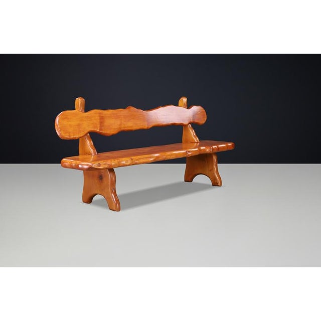 Alpine Pine Dining Table and Benches, France, 1970s, Set of 3 For Sale - Image 12 of 18