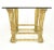 French style limed alder wood center table with carved wheat relief. Four carved posts with segmented double stretchers...