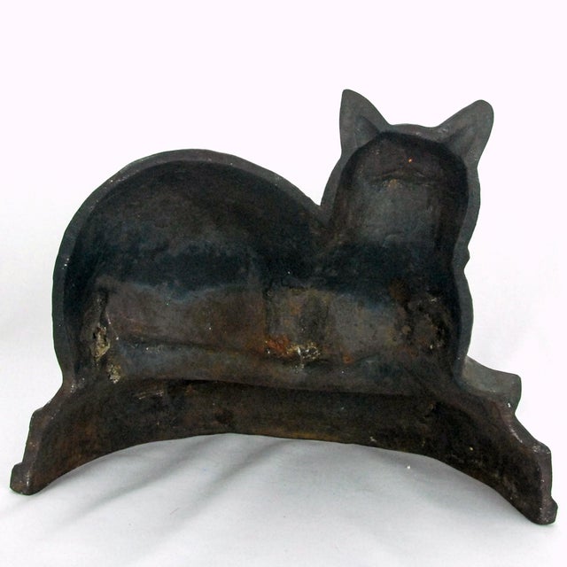 Large Antique Cast Iron Cat Doorstop Heavy Circa 1900 For Sale In Phoenix - Image 6 of 7