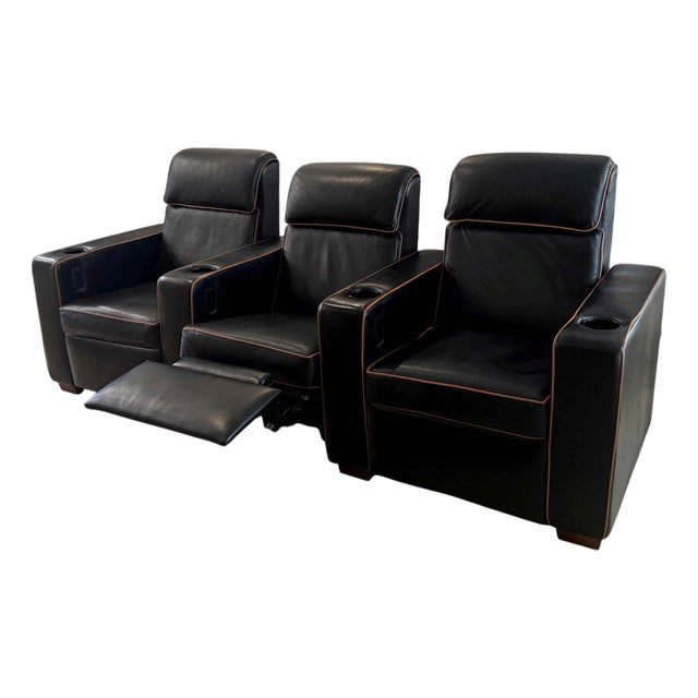 Leathercraft 2 or 3 Seat Theater Seating For Sale