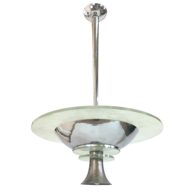 Art Deco French Ceiling Lamp, 1930s For Sale - Image 3 of 9