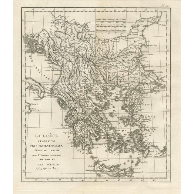 Copper Ancient Greece and the Balkans to the Danube by Danville Rollin Atlas, 1818 For Sale - Image 8 of 8