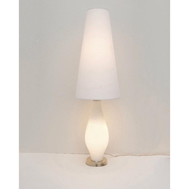 Opaline Glass and Brass Table Lamp, Italy, 1960, in Very Good conditions. Designed 1960 to 1969 European Plug (up to...