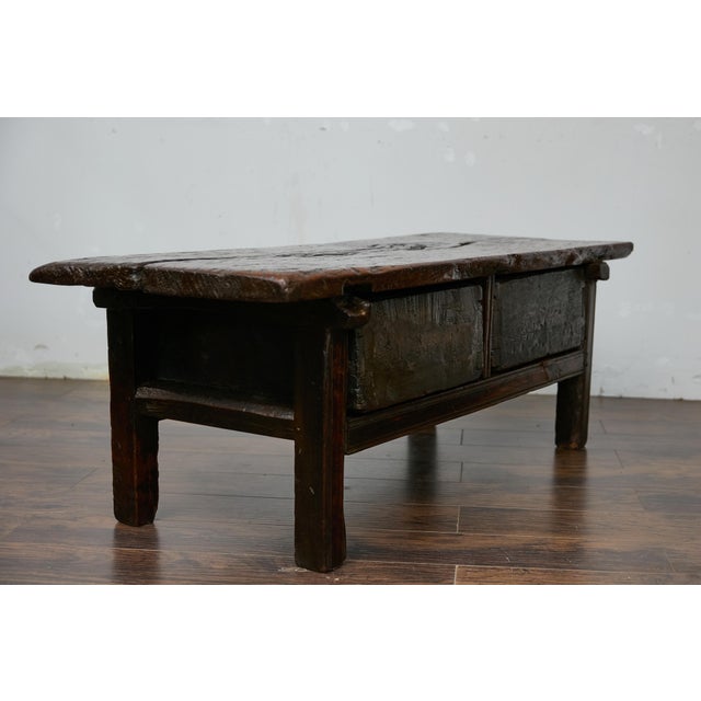 Antique Spanish Oak Coffee Table with Two Carved Drawers, Circa 1800 For Sale - Image 12 of 12