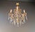 1940s Crystal Chandelier Purple and Bohemian Czech Crystals Floral European Design For Sale - Image 6 of 12