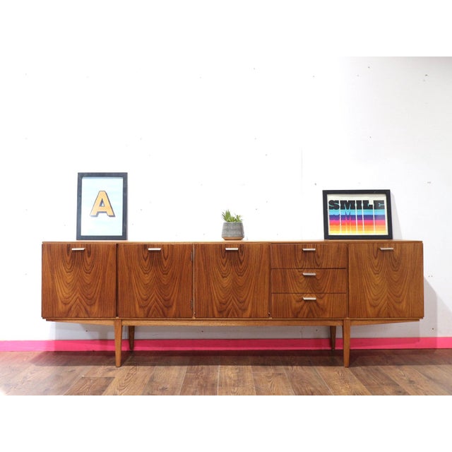 1960s Mid Century Modern Vintage Teak Sideboard Credenza by Wrighton Danish Style For Sale - Image 12 of 15