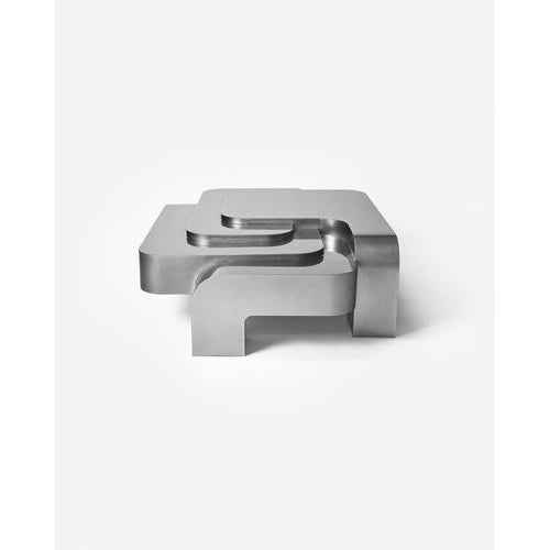 Contemporary Automa Coffee Table in Liquid Metal Finish by Pietro Franceschini For Sale - Image 3 of 9
