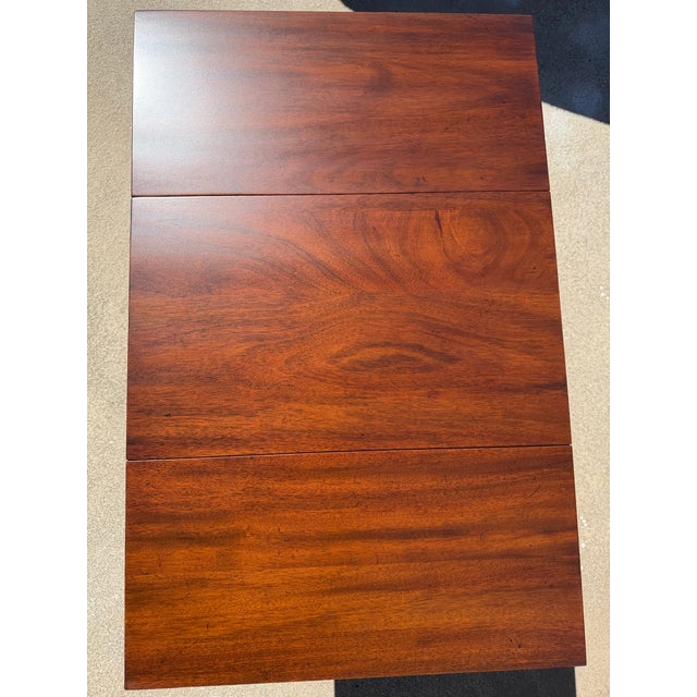 Brown Early 20th Century Henkel Harris Solid Mahogany Pembroke Drop-Leaf Side Table — Restored For Sale - Image 8 of 9