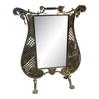 Brass Free Standing Mirror For Sale