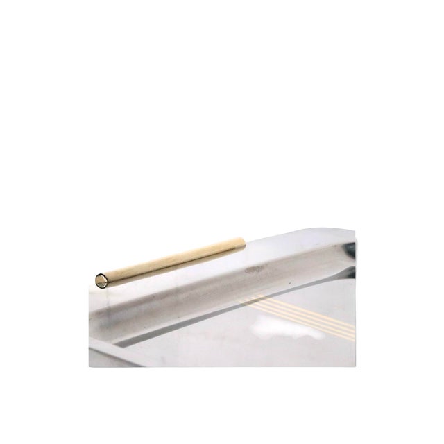 Mid 20th Century Mid 20th Century Post Modern Inox 18/10 Stainless Steel and Brass Tray Made in Italy For Sale - Image 5 of 10