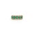 1.31 Carat Emerald & Diamond Statement Band Ring in 14k Yellow Gold Size 4 For Sale - Image 4 of 16