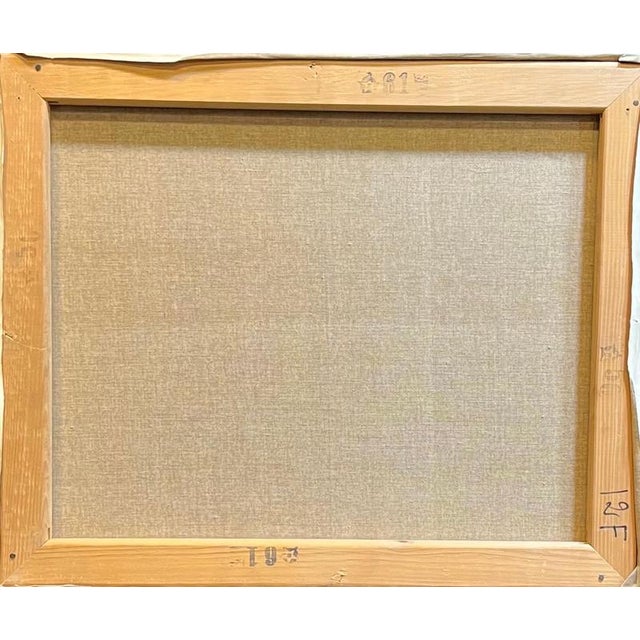 Blue Fernand Blondin, Blue Bottle, Oil on Canvas For Sale - Image 8 of 9