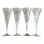 Set of 4 Waterford Crystal Millennium Champagne Flutes – Hand-Cut & Signed by Master Cutter Walter Walsh, 1998 For Sale