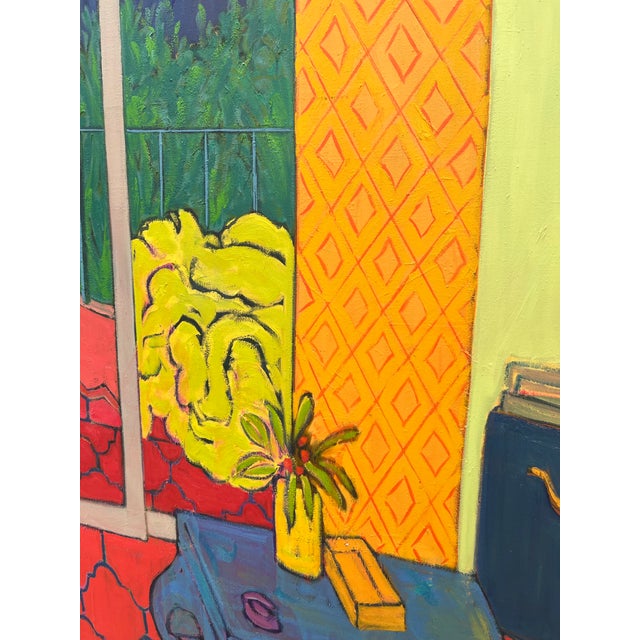 Stunning large scale Molly Schiff painting circa 1970s.