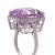 Metal 14ct White Gold Kunzite & Diamond Cocktail Ring 26.6ct For Sale - Image 7 of 8