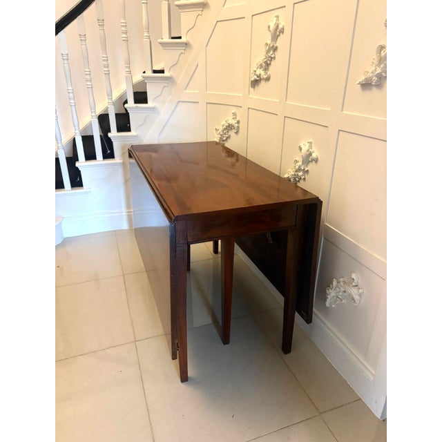 Wood Antique Georgian Mahogany Six Leg Drop Leaf Dining Table, 1800 For Sale - Image 7 of 16