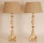 1980s Vintage Table Lamps France Cream With Gold - a Pair For Sale - Image 9 of 9