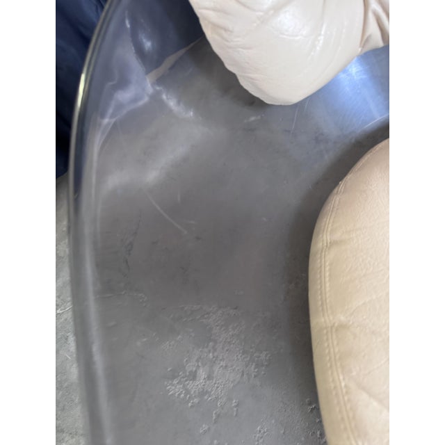 Vintage Lounge Chair in Acrylic and Leather by Raphaël Raffel, 1960s For Sale - Image 18 of 18