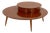 Mid-Century Modern Mahogany Circular Cocktail Table For Sale