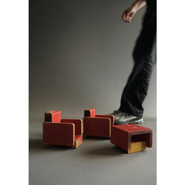 1930s Vintage Toy Furniture by Ko Verzuu for Ado, 1930s, Set of 3 For Sale - Image 5 of 18